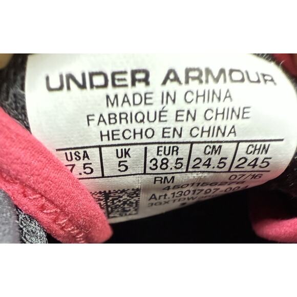 Under Armour Womens SpeedForm Intake 2 3000290 Black Running Shoes Sneakers 7.5 - Picture 10 of 10